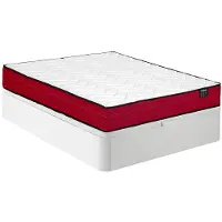 Vente-unique Set 160 x 200 cm bedbodem met opbergruimte wit + pocketveringmatras dikte 20cm - JUBIA van YSMÉE