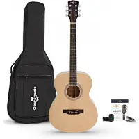 Gear4Music Elektro-akoestische Studiegitaar & Accessoireset van , Natuurlijk