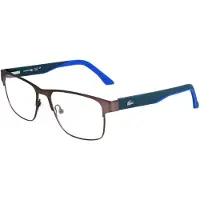 Lacoste L2291 56/17/140 Donkergrijze Metalen Bril voor Mannen L2291
