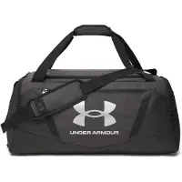 Under Armour UA Undeniable 5.0 Duffle MD-BLK Unisex Sporttas - Zwart Medium Heather - Zwart - Metallic Silver