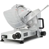 HCB - Professionele Horeca Snijmachine - 250 mm - RVS / INOX - 230V - Allessnijder - Vleeswaren - Groenten - Vleessnijmachine - 40.5x48x37.3 cm (DxBxH) - 15.5 kg - 2551