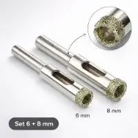 XL Tools Tegelboor Diamant Set - 6 mm en 8 mm - voor Tegels, Glas en Porselein - Nat en Droog Boren - Schone Montagegaten in Tegels en Keramiek