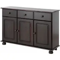 Notio Living Mette Dressoir met 3 Deuren en 2 Lades - Massief Grenenhout - 120 x 34 x 77 cm Havana