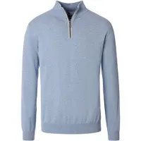 Casa Moda half zip pullover effen lichtblauw
