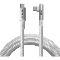 NÖRDIC USB-C naar USB-C - USB3.2 Gen1 - Geschikt voor Oculus Quest / Quest 2 VR bril - 5m - Wit