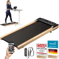 Skandika walking pad Nordik K6-H - Loopband voor thuis, 6 km/u, LED-display, afstandsbediening, Kinomap | Fitnessapparaat voor duurtraining, kantoor, home office