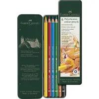 Faber-Castell Kleurpotlood Faber Castell Polychromos blik 6 stuks basiskleuren FC-110096