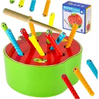 Kik Magnetische houten rups appel
