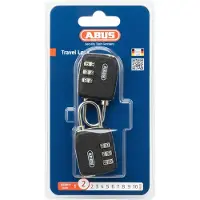 ABUS combinatieslot 146/30 Twins B - voor het beveiligen van bagage, koffers en kleine voorwerpen