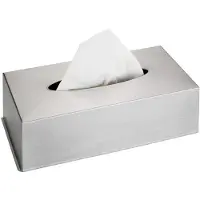 OEM Stijlvolle tissuebox van roestvrij staal met een glanzende afwerking