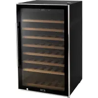 HCB - Professionele luxe Wijnkoelkast voor 75 flessen - Wijnklimaatkast met houten lades - Vrijstaand wijn koelkast - Klimaatkast - Wijnkast - Wijnfrigo koeler - 52 kg - Frigo - 6816