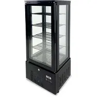 HCB - Professionele Horeca Gebaksvitrine - 92 liter - zwart - 230V - Koelvitrine - 39.8x43.4x115.4 cm (DxBxH) - 48 kg - 8815