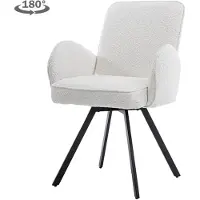 Tower Living Eetkamerstoel Livo - Wit Stof - 65x60x89cm