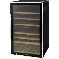 HCB - Professionele luxe Wijnkoelkast met 2 zones - 66 flessen - Wijnklimaatkast met houten lades - Vrijstaand wijn koelkast - Klimaatkast - Wijnkast - Wijnfrigo koeler - 57 kg - Frigo - 6817