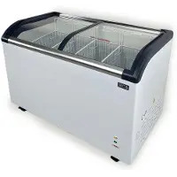 HCB - Professionele Horeca vriezer - Vrieskist met glazen schuifdeksel - 355 liter - 230V - Diepvries koffer - 68x127x85 cm (DxBxH) - 67 kg - 8468