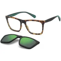 Polaroid PLD D591/C 55/17/145 Matte zwart groen havana Polyamide monturen MAN PLD D591/C