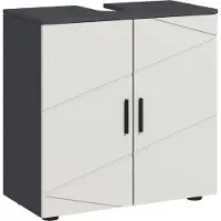 Kleankin badkamerkast - spaanplaat - 60L x 30B x 60H cm - grijs