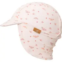 Fresk UV 50+ Zonnehoed voor kinderen 86 – Beschermende Reishoed – Hoofdbescherming Meisjes - Creme - Butterflies