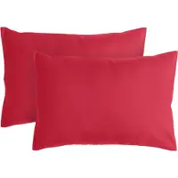 Komfortec Set van 2 Premium Kussenslopen 40x60 cm - Superzachte Kussenhoes – 100% - Geborsteld Polyester - 120g/m²- Rood