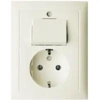 Hager Berker Wandcontactdoos met randaarde met omkeerschakelaar - 6143668982
