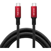 NÖRDIC USB C naar USB C - USB-C Kabels - USB4 PD3.1 240W 8K 60Hz - 40Gbps - Geschikt voor Laptop, Smartphone, Tablet - 50cm - Rood
