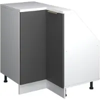 Vicco R-Line Hoekkeukenkast voor schuine wand – 75.6 cm met 1 deur Antraciet-Goud/Wit