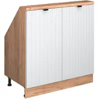Vicco R-Line Keukenkast voor schuine wand – 80 cm met 2 deuren Witte golf