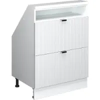 Vicco R-Line Keukenkast voor schuine wand – 60 cm met 2 laden Witte golf