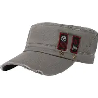 Rock Rebel by EMP Cap - Olivfarbene Army-Cap mit Print, Aufnähern und Nieten - voor Mannen - olijf - Maat Standard