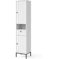 Vicco Badkamerkast Eliza Witte golf 40 x 190 cm met 2 deuren, Model 57930