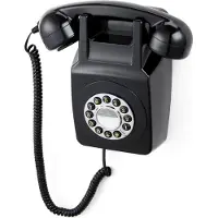 GPO 746 Retro Wandtelefoon - druktoets - muurtelefoon - zwart