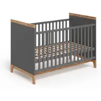 VitaliSpa Babybed Malia Grijs/Kunstnijverheid 70x140 cm, Model 58332