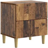 vidaXL Nachtkastje met lade Oud hout 43 x 34,5 x 48 cm Bewerkt hout