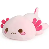 Azomor Zachte en knuffelbare pluche axolotl-knuffel voor kinderen, in roze