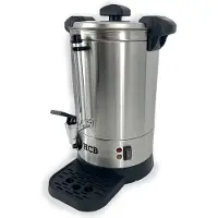 HCB - Professionele Horeca heetwaterdispenser - dubbelwandige heetwatertap met lekbak - 6,3 liter - 230V - RVS / INOX warmwaterdispenser - Gluhweinketel - 31x31x40 cm (DxBxH) - 2.40 kg - 1339