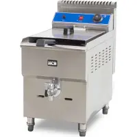 HCB - Professionele grote Horeca frituurpan - Friteuse - 14 liter - propaan - RVS / INOX frietketel - frietpannen - frietpan - 60x34x63 cm (DxBxH) - 12000W - 2135