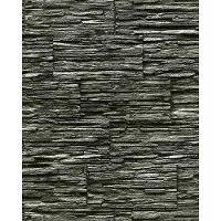 EDEM Steen behang 1003-34 glasvezel look steenoptiek structuur vinylbehang met reliëfstructuur zwart grijs