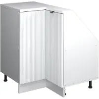 Vicco R-Line Hoekkeukenkast voor schuine wand – 75.6 cm met 1 deur Witte golf