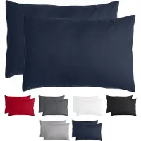 Komfortec Set van 2 Premium Kussenslopen 40x60 cm - Superzachte Kussenhoes – 100% - Geborsteld Mikrovezel 90g/m² - Blauw