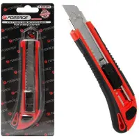 Forsage Professioneel Afbreekmes - 18 mm - Met Metalen Geleider - Ergonomisch Stanleymes - Voor Behang, Karton en Tapijt - F-5055P4