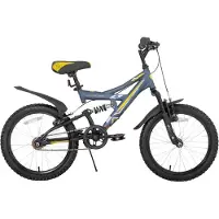 Happiq Kinderfiets – Voor kinderen 5-13 jaar – Mountainbike, dubbele vering – 51 cm, blauw