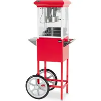 HCB - Professionele Popcorn machine met onderstel - 230V - Popcornmachine - Rood - Horeca Popcornmaker - 26.1 kg - 6242/6240