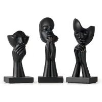 OEM Set van drie kunstsculpturen voor een modern interieur