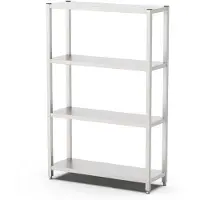 HCB - Opbergrek metaal - stellingkast - RVS / INOX keuken stelling - Metalen wandrek - 40x120x180 cm (DxBxH) - 50 kg - 3854
