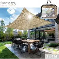 Sunnydays Schaduwdoek camouflage mocha 3x4 m