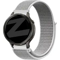 Bandz Nylon loop bandje geschikt voor Garmin Vivoactive 4s / Vivomove 3s / Venu 4 - 41mm / Venu 3s / Venu 2s / Forerunner 265s / Forerunner 255s- Grijs