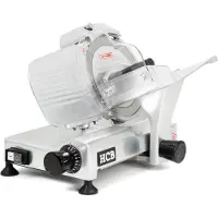 HCB - Professionele Horeca Snijmachine - 195 mm - RVS / INOX - 230V - Allessnijder - Vleeswaren - Groenten - Vleessnijmachine - 35.5x26.5x32.5 cm (DxBxH) - 12 kg - 2510