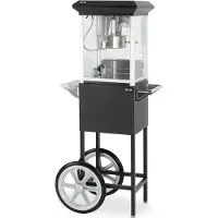 HCB - Professionele Popcorn machine met onderstel - 230V - Popcornmachine - Zwart - Horeca Popcornmaker - 26.1 kg - 6243/6241