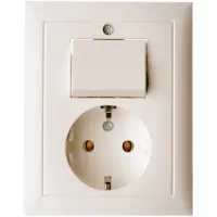 Hager Berker S1 Combinatieschakelaar wandcontactdoos met afdekplaat - 6143568942