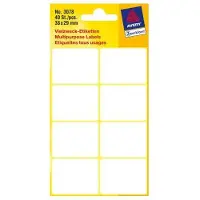Mega-outlet.nl Etiket Zweckform 38x29mm Wit Blister A 40 Etiketjes. Bundel A 10 Pakjes wit